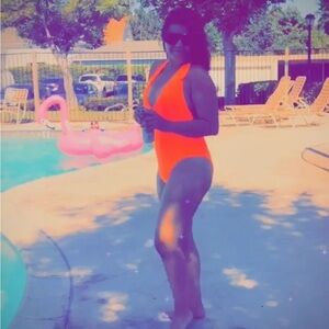 Aerie Neon Orange Women's One Piece Swimsuit